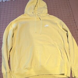 Nike Men's Bright Yellow Hoodie